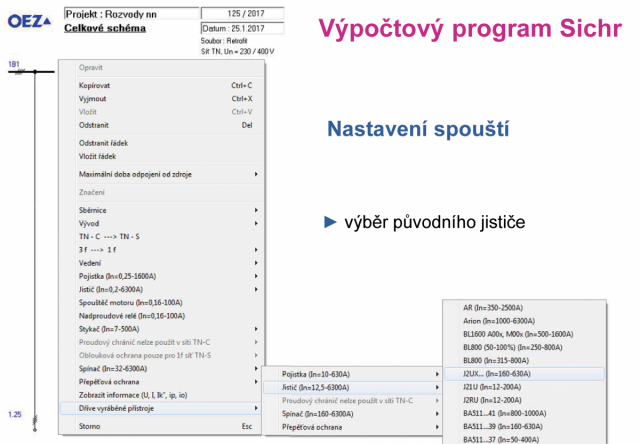 Výpočtový program Sichr