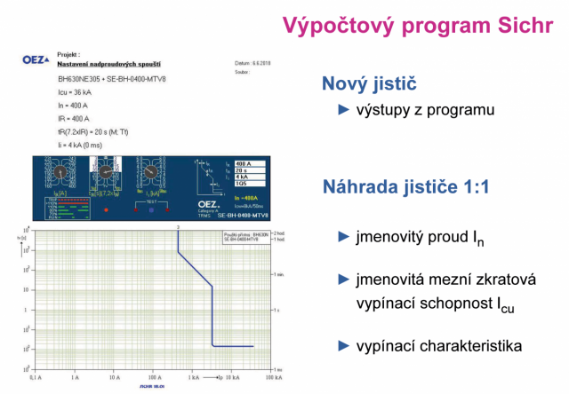 Výpočtový program Sichr
